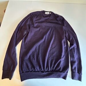 Calvin Klein Men's Crewneck Sweater in Dark Purple